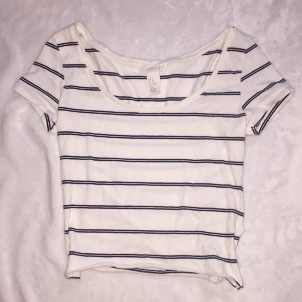 H&M Striped Crop Top